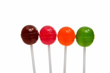 Lollipop on a stick isolated