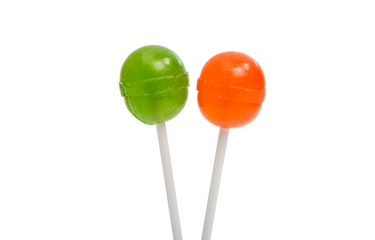 Lollipop on a stick isolated