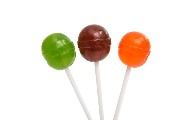 Lollipop on a stick isolated