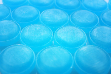 Rows of cough drops, closeup