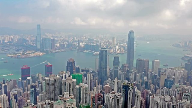 4K Aerial Timelapse of Hong Kong from the Peak