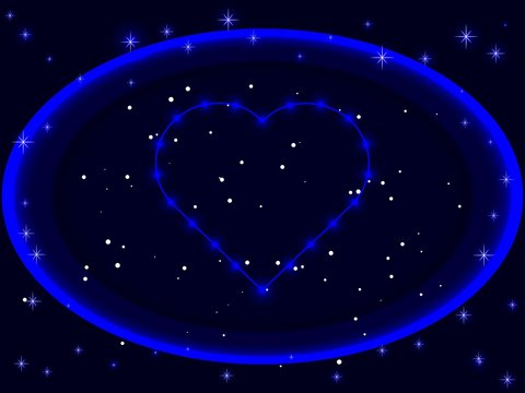 heart abstract star space love	