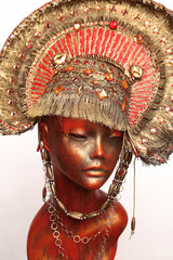 Bronze female statue