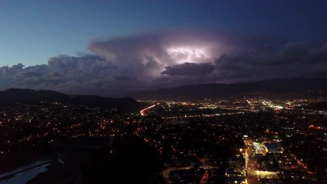 LA Aerial Lightning Strike
