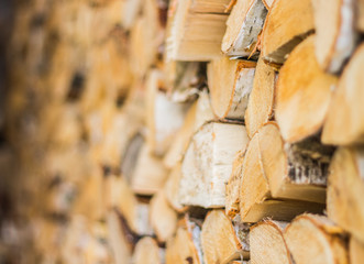 Бревна, поленица, дрова