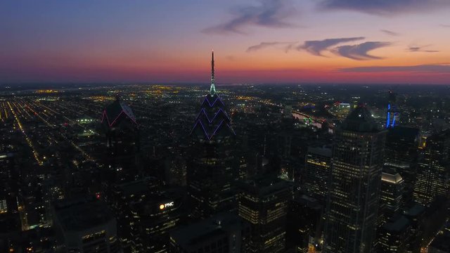 Aerial Pennsylvania Philadelphia September 2016 4K