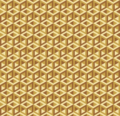 Seamless vector 3d cube pattern in lime green and black