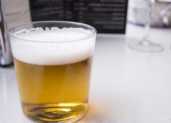 Glass foam beer