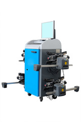 tyre fitting machines in a car repair station