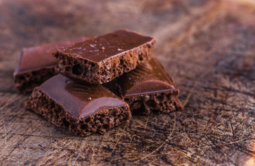 Chocolate bar/ chocolate bar pieces / nut chocolate/ chocolate background