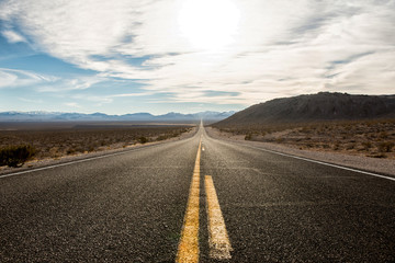 The road to Death Valley National Park, USA.