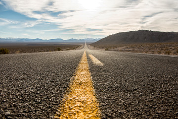The road to Death Valley National Park, USA.