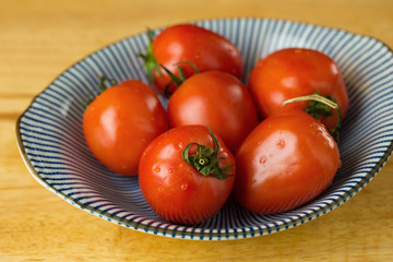 Slices of tomatoes. Chopped tomatoes.Fresh tomatoes Healthy food concept. Close up. Selective focus