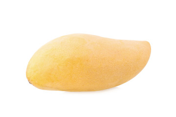 yellow mango fruit isolated on white background.