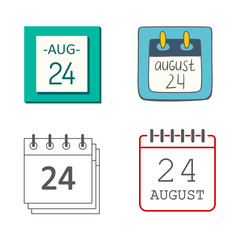Vector calendar web icons office organizer business graphic paper plan appointment and pictogram reminder element for event meeting or deadline illustration.