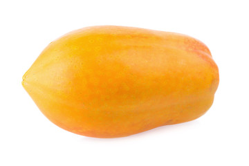 papaya fruit isolated on a white background