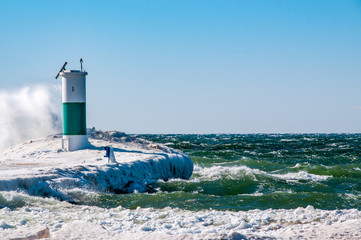 Winter wind at the lakeshore