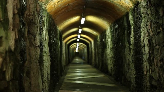 Dark hallway in Polanco Polanco Elevator (Ascensor Polanco) 1915, Valparaiso, Chile