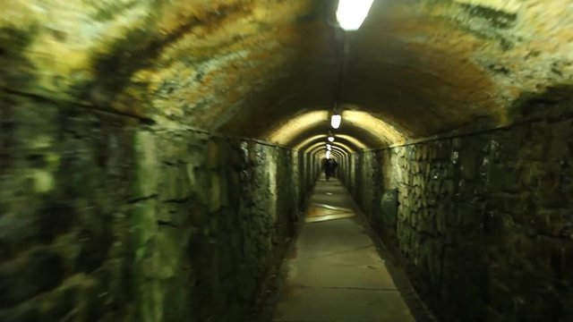 Dark hallway in Polanco Polanco Elevator (Ascensor Polanco) 1915, Valparaiso, Chile