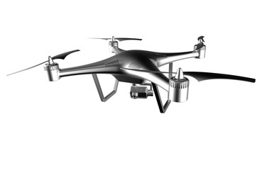 3d illustration of a quadrocopter on a white background