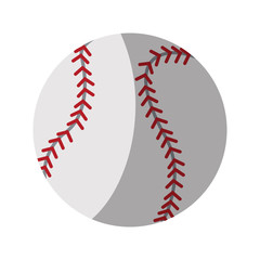 baseball ball icon over white background. colorful design. vector illustration