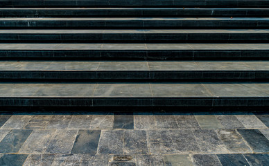 Black granite staircase