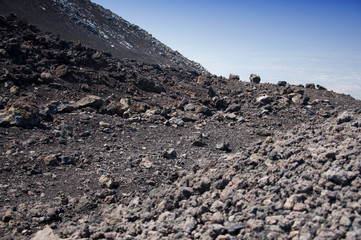 The island of Sicily. Mount Etna.   