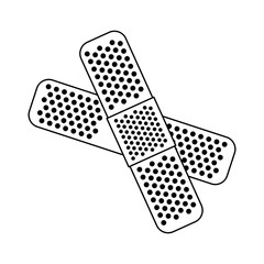 adhesive bandages icon over white background. vector illustration