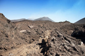 The island of Sicily. Mount Etna.   