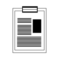 medical report icon over white background. vector illustration