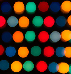 Defocused lights, colorful circles abstraction