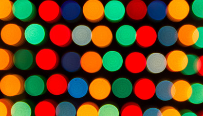 Defocused lights, colorful circles abstraction