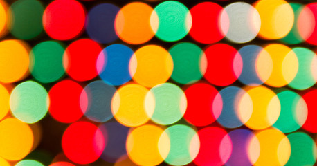 Defocused lights, colorful circles abstraction