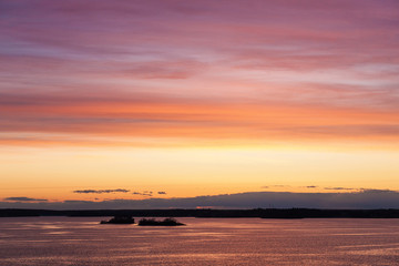 Beautiful sunrise at sea