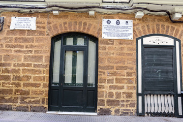 House where born the Spanish composer Manuel de Falla on 23 November 1876, registration indicates...