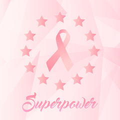 Vector Breast cancer awareness pink ribbon