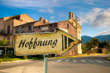 Obraz premium Schild 198 - Hoffnung