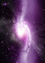 Naklejka premium Stars, dust and gas nebula in a far galaxy