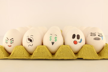 Obraz premium emotional eggs
