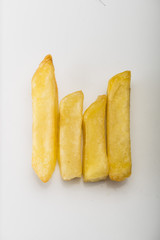 French Fries on white background