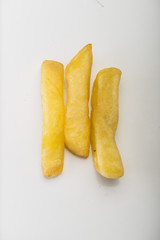 French Fries on white background