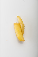 French Fries on white background
