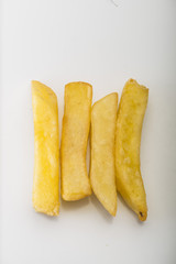 French Fries on white background