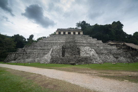 Palenque ruins, Maya archeological site in Mexico