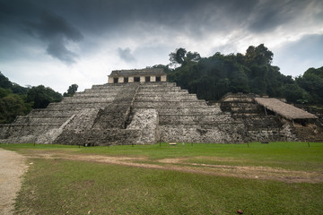 Palenque ruins, Maya archeological site in Mexico