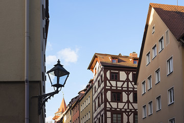 Fototapeta na wymiar Street in old town of Nuremberg