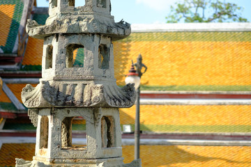 Pagoda Stone Chinese Entrance  of The Temple