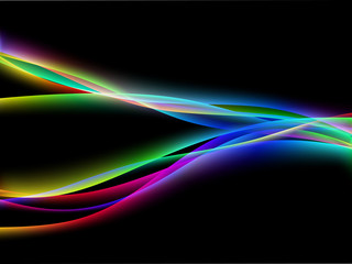 dinamyc flow, stylized waves, vector