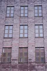 the window on the wall of a building