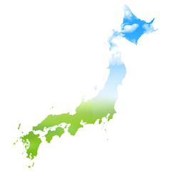 Naklejka premium 日本 空 地図 アイコン 